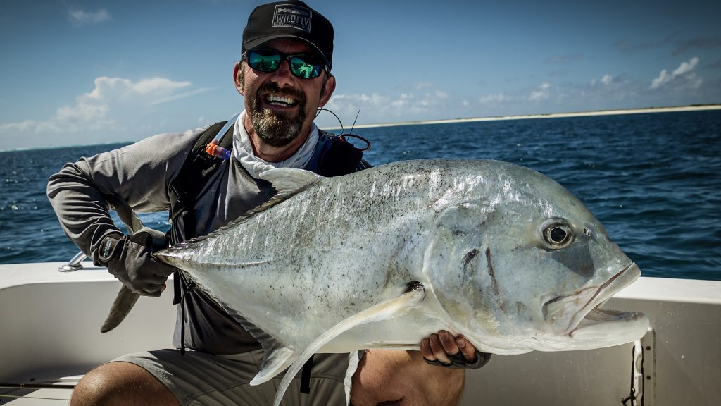 Gareth George with Giant Trevally
