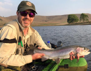 Scott MacIntyre with a great Rainbow Trout.